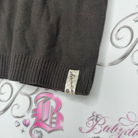 Lululemon dance tank top crochet knit vintage striped cream brown stretchy warm - Picture 3 of 6